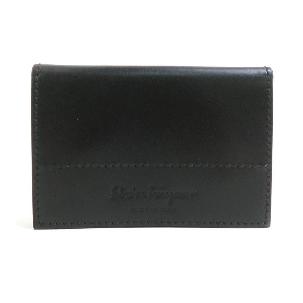 Salvatore Ferragamo coin case Wallet leather black